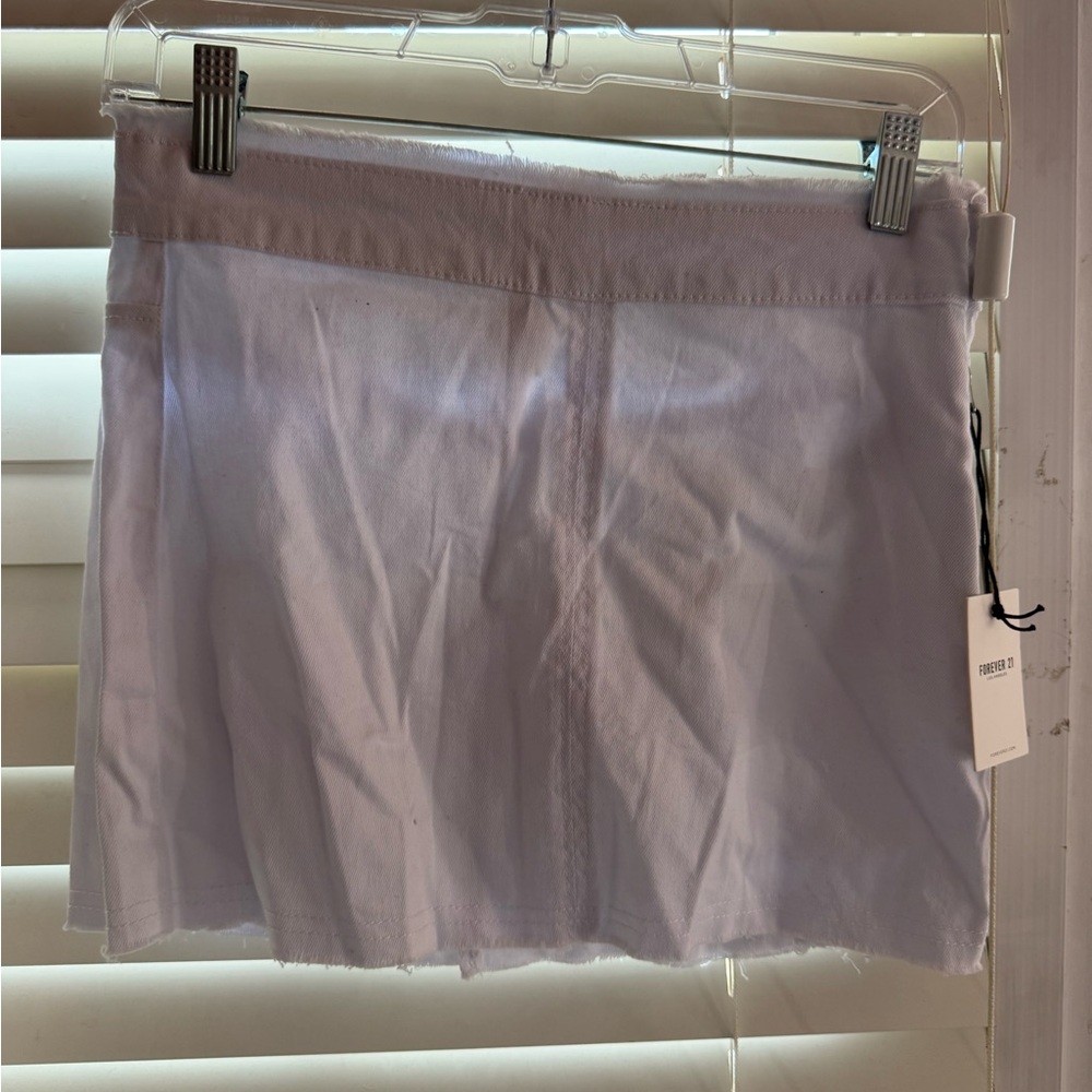 Forever 21 White Jean Skirt